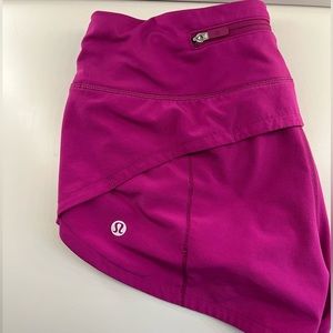lululemon speed up short in ripened raspberry